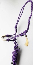 Nylon Horse Rope HALTER Lead Rope Tack Noseband Purple 606138CH