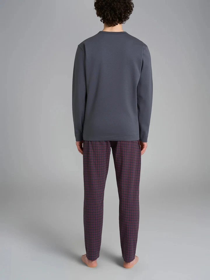 PIGIAMA UOMO RAGNO COTONE INVERNALE MANICA LUNGA U960N1 SERAFINO BOTTONI inverno - Immagine 2 di 4