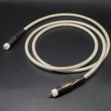 1x HIFI Digital 75  RCA Coaxial Cable Wire Audio Silver