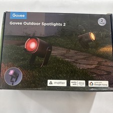 Govee Smart RGBIC Outdoor Spotlights 2 Pack, Weather Resistant, Alexa