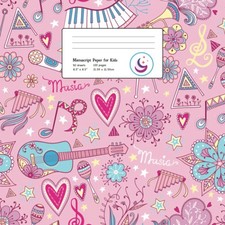 Music Manuscript Notebook for Girls: Large Stave Paper for Musical Instruments