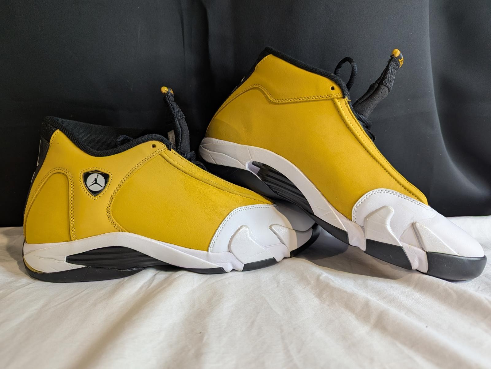 Jordan 14 Retro "Light Ginger" Size 13 Used VGC w/ Box 487471-701 Yellow/White