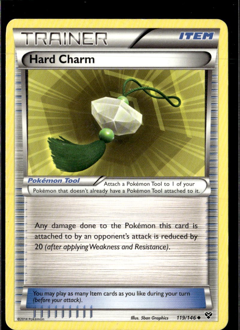 Pokemon Hard Charm 119/146 XY Base Set Non Holo Uncommon 2 Card Lot LP