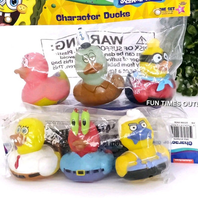 SpongeBob SquarePants Rubber Ducks Mr.Krabs Plankton Squidward Nickelodeon 6 pc