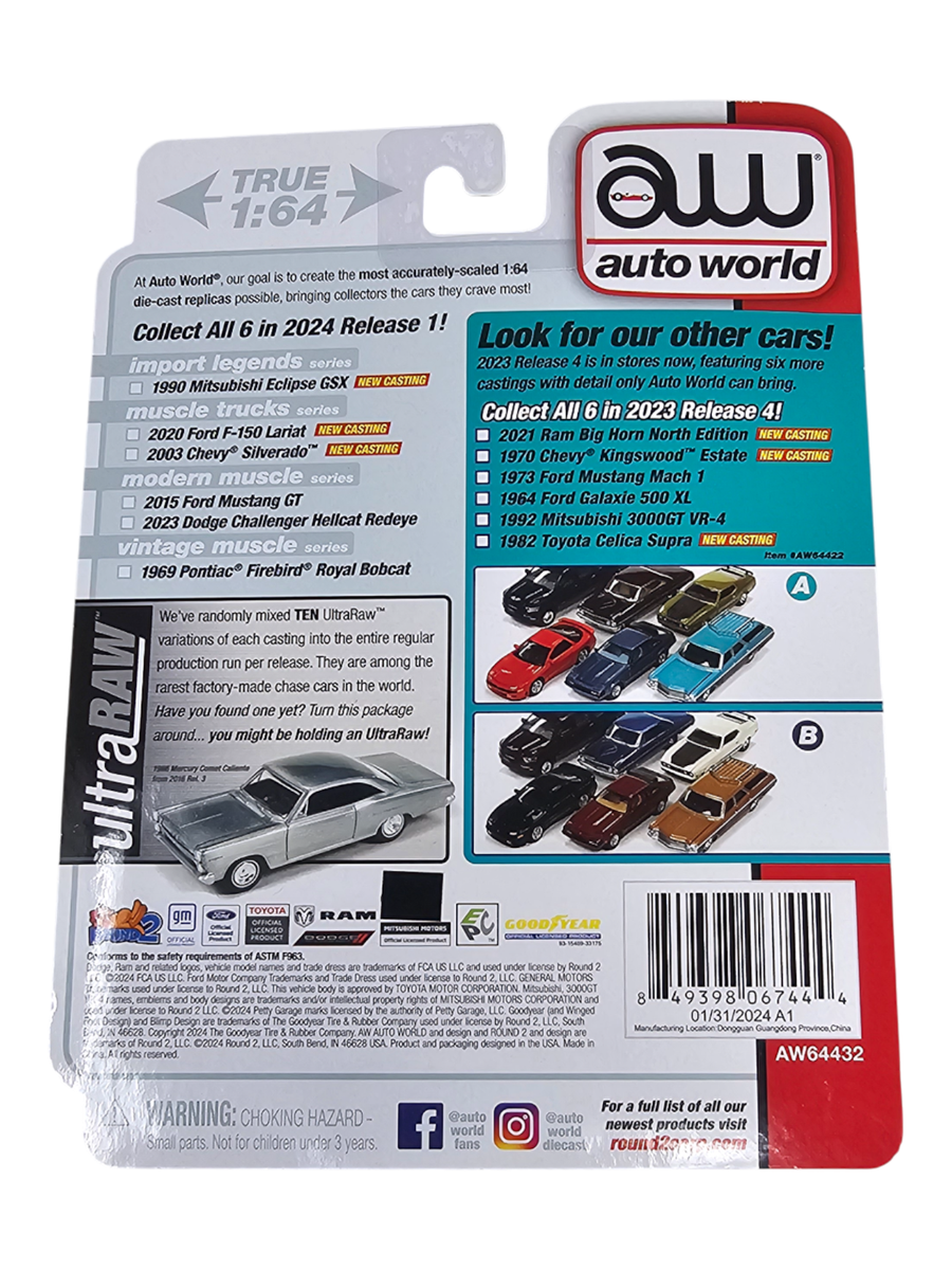 Auto World Import Legends 1990 Mitsubishi Eclipse GSX Black 1:64