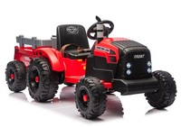 5905991087526 Traktor Na Akumulator CH9959B Z Przyczepą Czerwony 24V Lean Cars
