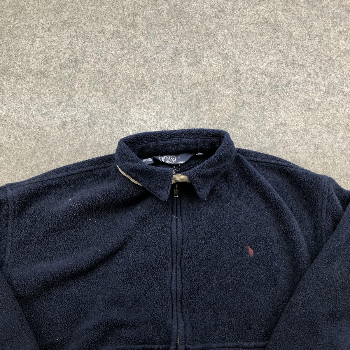 ジャケット・アウター POLO RALPH LAUREN Jacket Mens XL Polo Ralph Lauren Jacket Mens XL Blue Fleece Bomber Full Zip