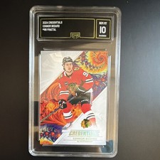 Upper Deck 2024-25 Credentials Connor Bedard Fractal GMA 10 #98 Blackhawks