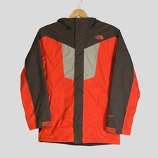 The North Face HYVENT Y M 10/12 Waterproof Jacket Red Gray Double Zipper Hooded