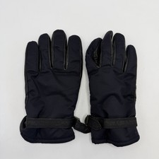 Unbranded Men  s Large Winter Gloves Leather Palm Black Ski Snow Cold Weather