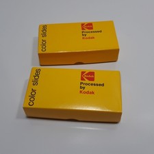 Set of 2 Processed by Kodak Color Slides Empty Boxes