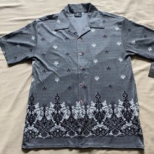 Vintage POSITANO 2000's Men's Club Slim Fit Shirt, Gray Made In USA Size L