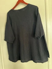 Eileen Fisher XL Tall Oversized Black Oganic Linen Cotton Elbow Sleeve Knit Top