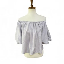 NWT Elodie Women's Gray Off-Shoulder Top Size L