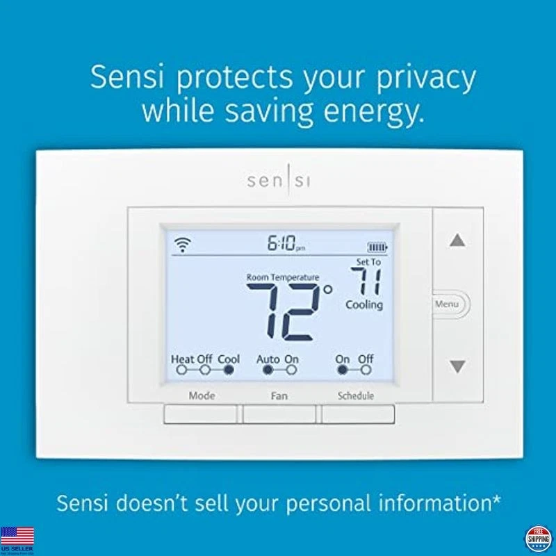 Wi-Fi Smart Thermostat, Programmable, Easy Install, Alexa Compatible, Energy - Image 2 of 4