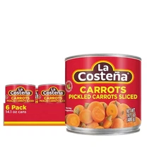 La Costeña Sliced Pickled Carrots 🥕 14.1 oz Ounce (Pack of 6)