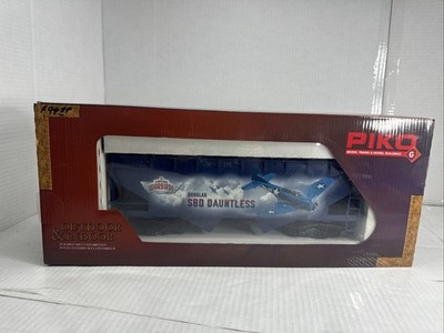 PIKO G Scale SBD Dauntless 2 Bay Hopper Car #38925 For Train Set Layout