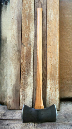 Beautiful TRUE TEMPER Flint Edge Embossed Double Bit Axe with 36" Hickory Handle - Bild 16 von 18