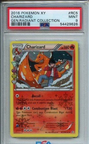 2016 Pokemon Xy Generations Radiant Collection #RC5 Charizard PSA 9