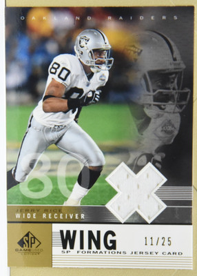 2003 SP Game Used Edition Formations Jersey Gold Wing #F1-JR (#11/25) Jerry Rice