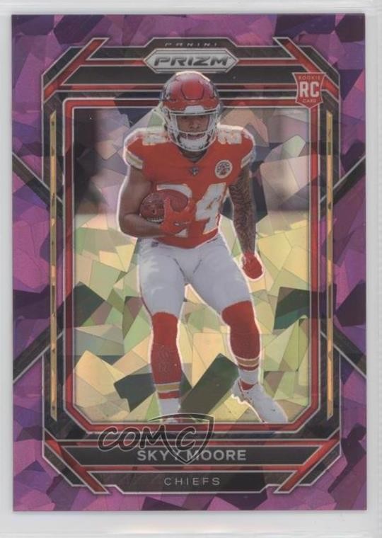 2022 Panini Prizm Rookies Purple Ice 20/225 Skyy Moore #331 Rookie RC 11ds