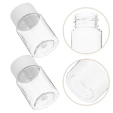 20 Pcs Sample Bottles Clear with Caps Mini Plastic Containers Empty Pill