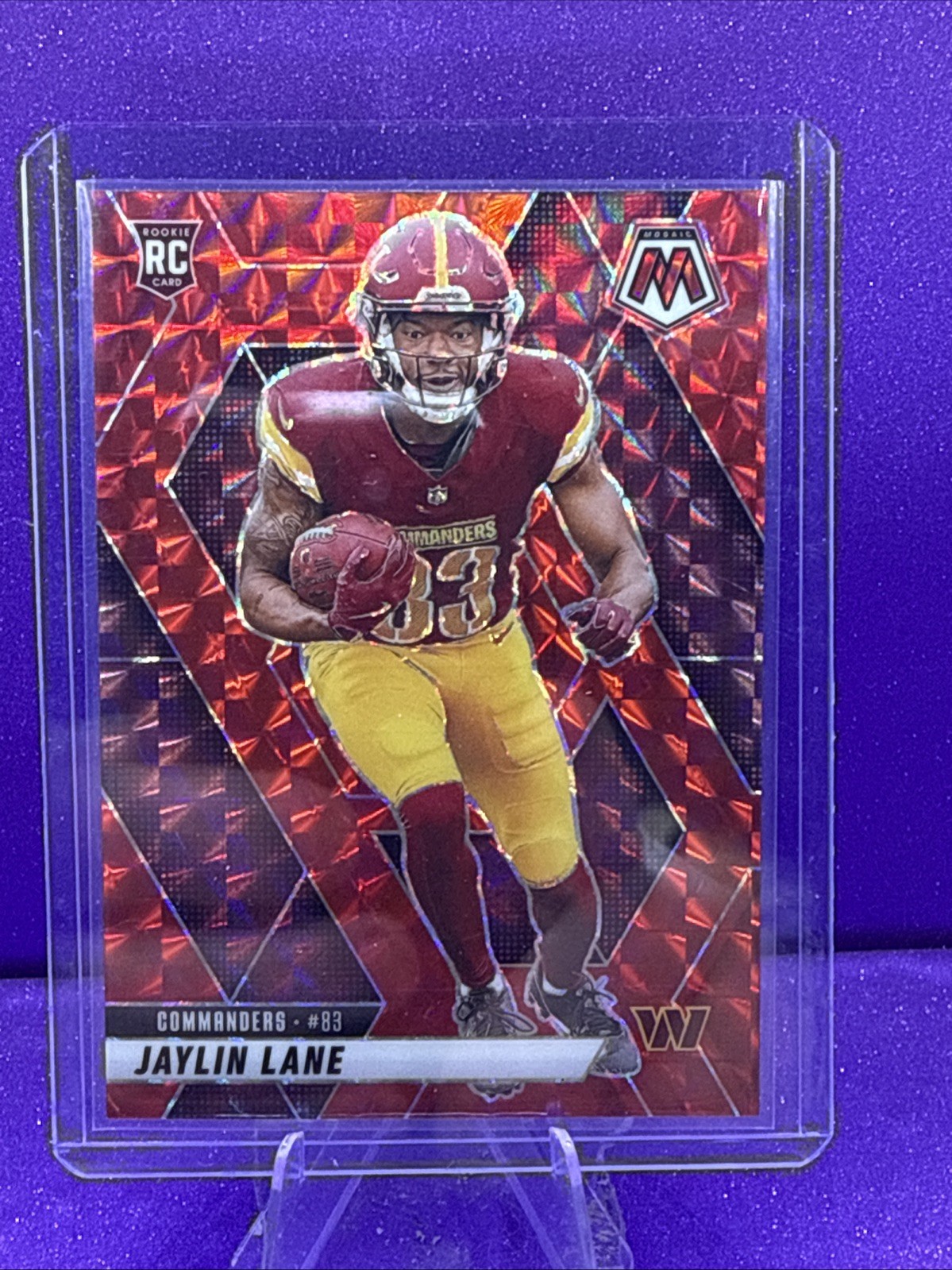 2025 Panini Mosaic #306 Jaylin Lane Mosaic Red