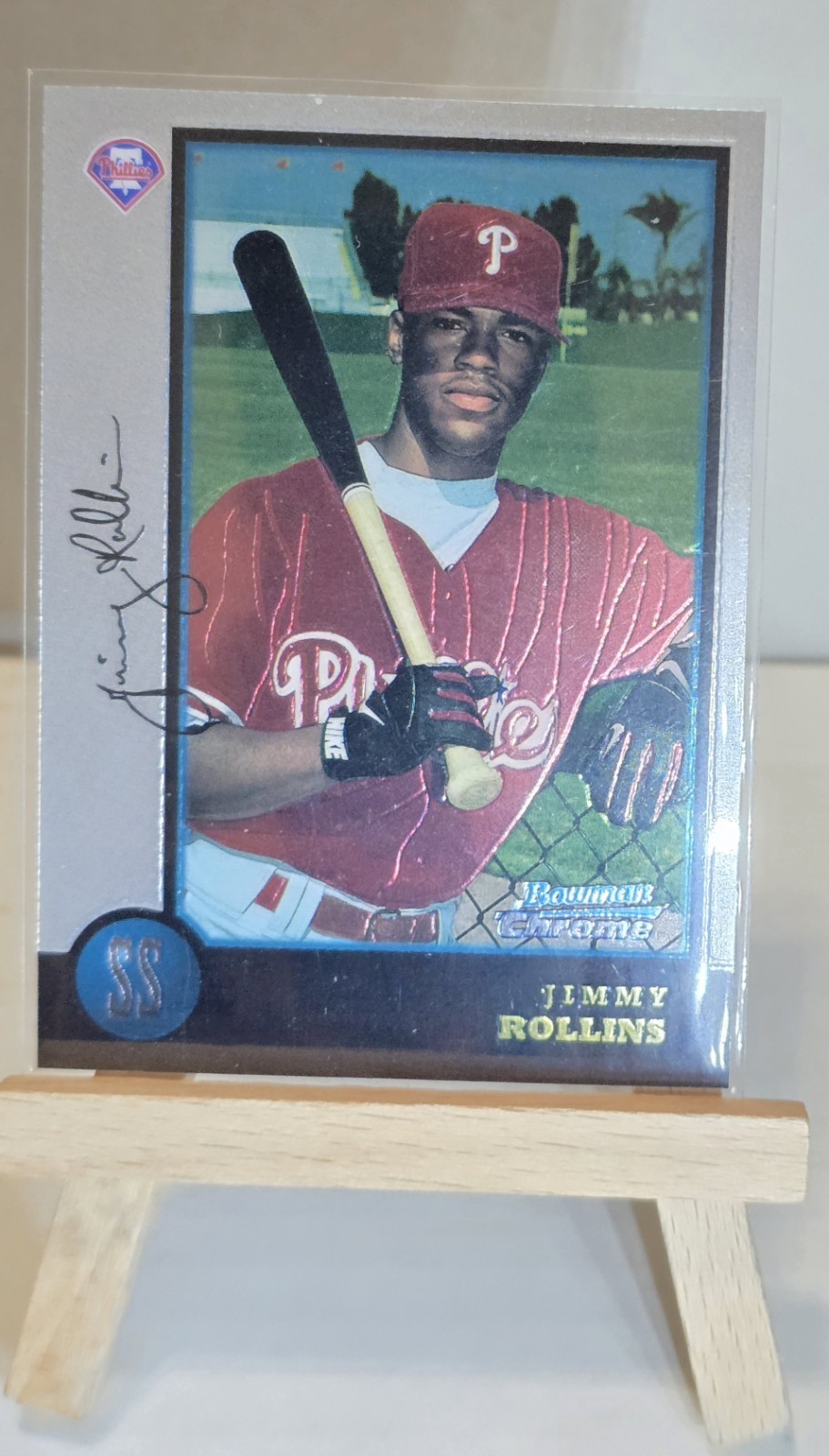 Jimmy Rollins 1998 Bowman Chrome Rookie RC #181 GREAT CONDITION!