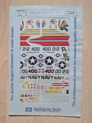 MicroScale 48-186 Carrier Air Wing 6 A-7E VA-87 & F-14A VF-32