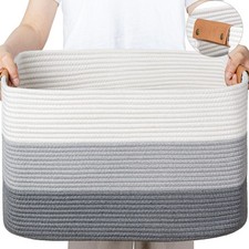 Large Woven Basket 25    16    16    108L Woven Baskets for storage Baby Laundry...