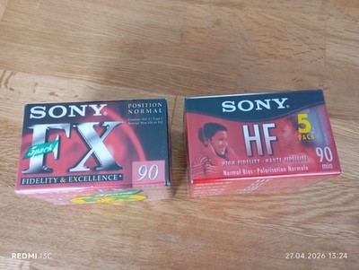 SONY FX HF AUDIO KASSETTEN C 90 Typ 1 Neu OVP NOS 10 Stück