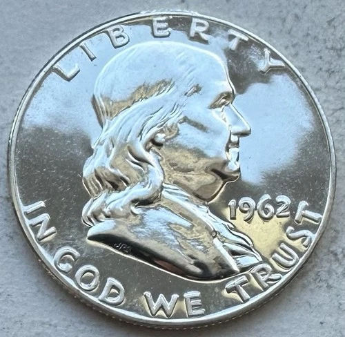 1962 Proof Franklin Half Dollar 90% Silver-INV#8913
