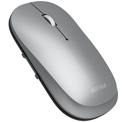 Buffalo Wireless Mobile Mouse Bluetooth FLEXUS 5 Buttons Silver (BSMBB535NSV)