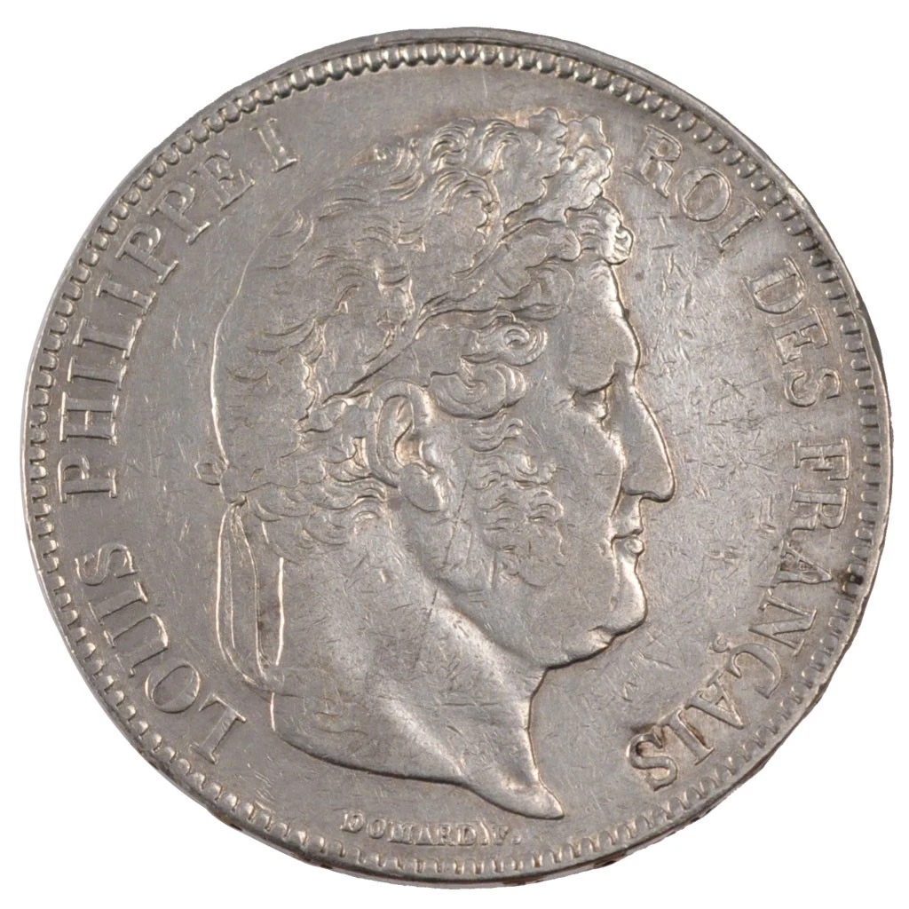 エロア Eloi ナイフ・ヤスリ付コイン フランス製 1838年 5フランス銀貨