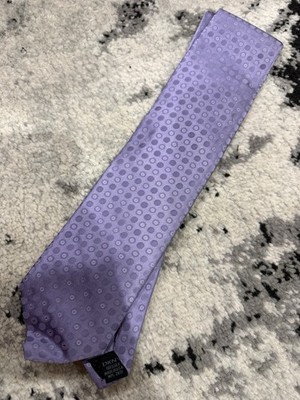 NWT Vintage DKNY Donna Karan Lavander Polka Dot Pattern Silk Men s Necktie