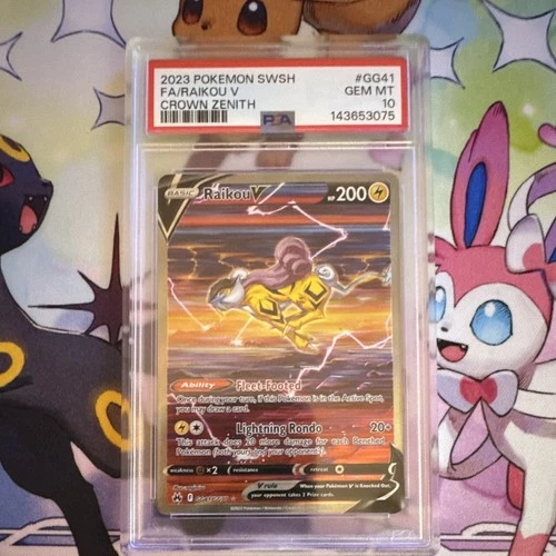 2023 Pokemon TCG Raikou V Crown Zenith GG41/GG70 Full Art Holo EN PSA 10