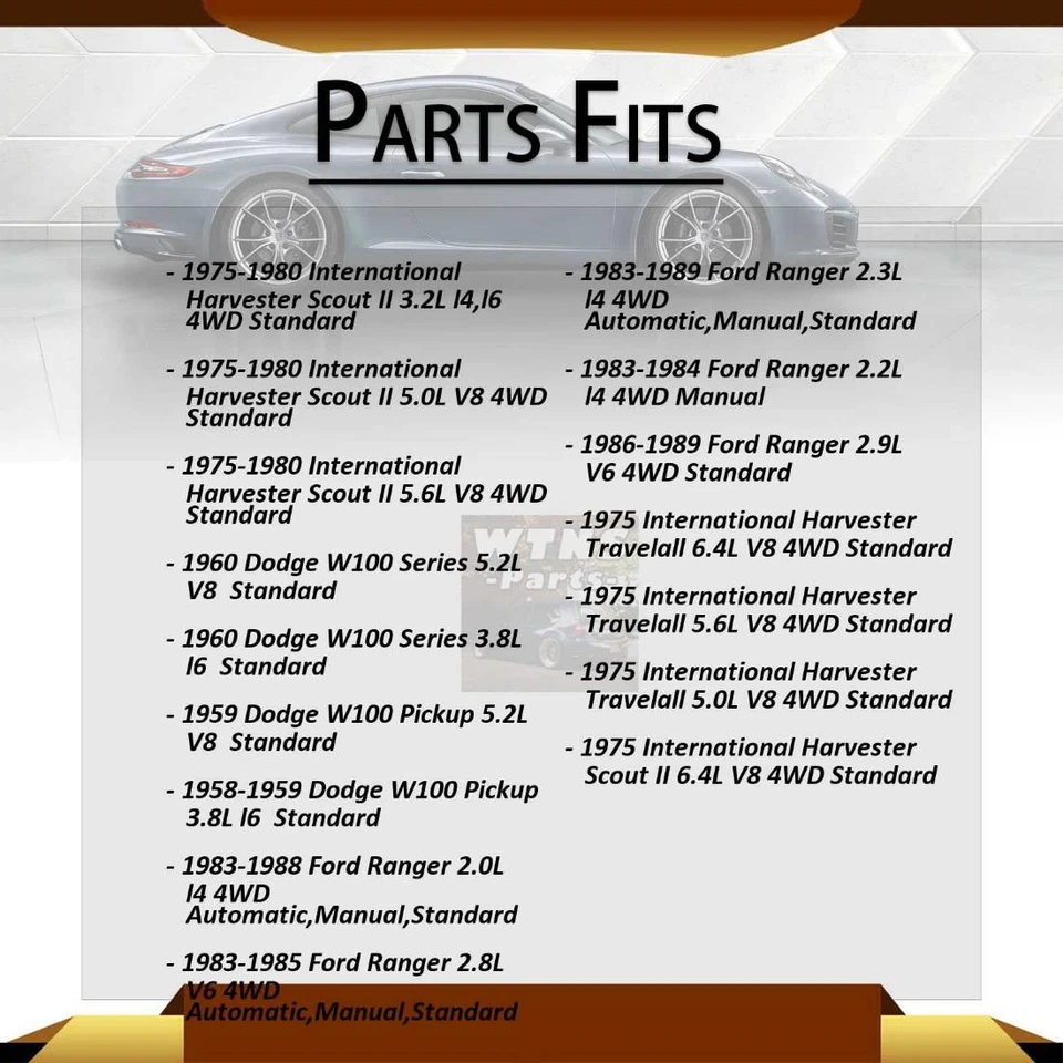 Se adapta a Ford Ranger GMB 1983 1984 1985 1986 eje delantero todas las juntas junta universal Foto 2 de 4