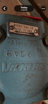VICKERS HYDRAULIC PUMP 4525V 50A 12 - SU209721 AS IS