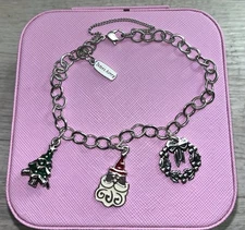 James Avery NEW Christmas Bracelet 9 Charms with 1 Retired Charm Original Box