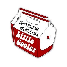 Don't Hate Me Because I'm A Little Cooler Sticker Decal Vinyl - 4 Inches -