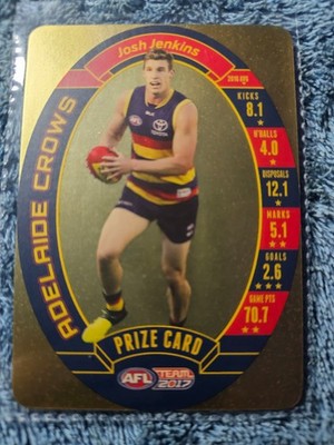 2017 AFL Teamcoach Prize Card Josh Jenkins Adelaide Crows