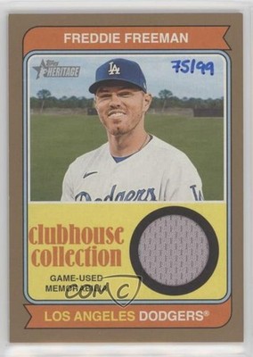 2023 Topps Heritage Clubhouse Collection Relics Gold 75/99 Freddie Freeman 09br
