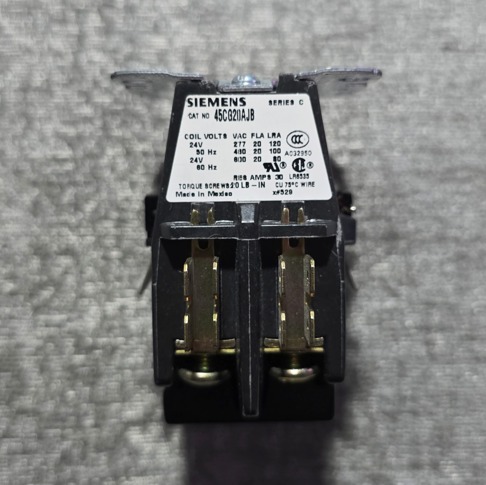 Siemens 45CG20AJB 30 Amp 2 Pole Definite Purpose Contactor 24V Coil HVAC NEW