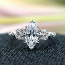 3.30 Ct White Diamond Art Deco Vintage Engagement Ring 925 Sterling Silver
