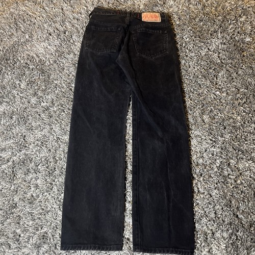 VTG Guess Black Jeans 28x30 100% Cotton 39089-50 Soft Brushed Denim - Picture 2 of 21
