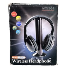 5 in 1 Wireless Cordless Headphones Headset with Mic for TV Watching Radio J4E3