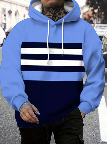 Men’s Cotton Knit Crewneck Sweatshirt Big 5XL Hoodie