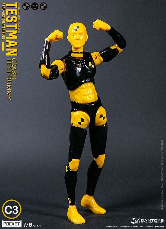 DPS10: DAMTOYS 1/12 scale Crash Test Dummy Testman C3 Action