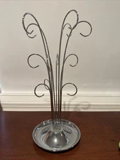 UMBRA Chrome Jewelry Stand Christmas Easter Ornament Holder Rack Display 12”