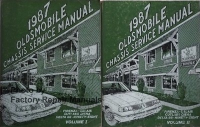 1987 Olds Calais Cutlass Ciera Delta 88 Firenza 98 Shop Service Repair Manuals